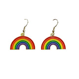 LGBT+ Gay Lesbian Bi Trans Rainbow Earrings Dangle LGBTQ