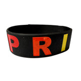 PRIDE Gummy Silicone Rainbow LGBTQ Flag Coloured Letters Wristband Bracelet