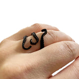 Octopus Tentacles Cthulhu Gothic Adjustable Size Emo Metal Ring