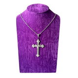 Large Gothic Cross Bat Pendant Charm Necklace Chain Emo Gothic