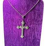Large Gothic Cross Bat Pendant Charm Necklace Chain Emo Gothic