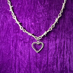 Barbwire Heart Jagged Teeth Necklace Chain Barbed Emo Gothic