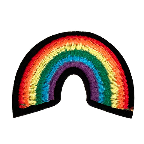 Mini LGBTQ+ Pride Rainbow Flag Iron On Patch Badge Gay Lesbian Bi Trans