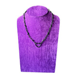 Black Barbwire Heart Pendant Chain Industrial Necklace Emo Goth Grunge