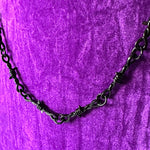Black Barbwire Chain Metal Necklace Industrial Barbed Wire Goth Emo