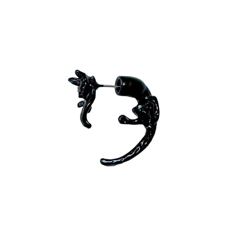 Black Cat Witches Stud Earring Cats Kitty Kitties