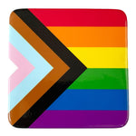 LGBTQ Pride Progress Square Button Badge Trans Bisexual Gay Transgender Bi