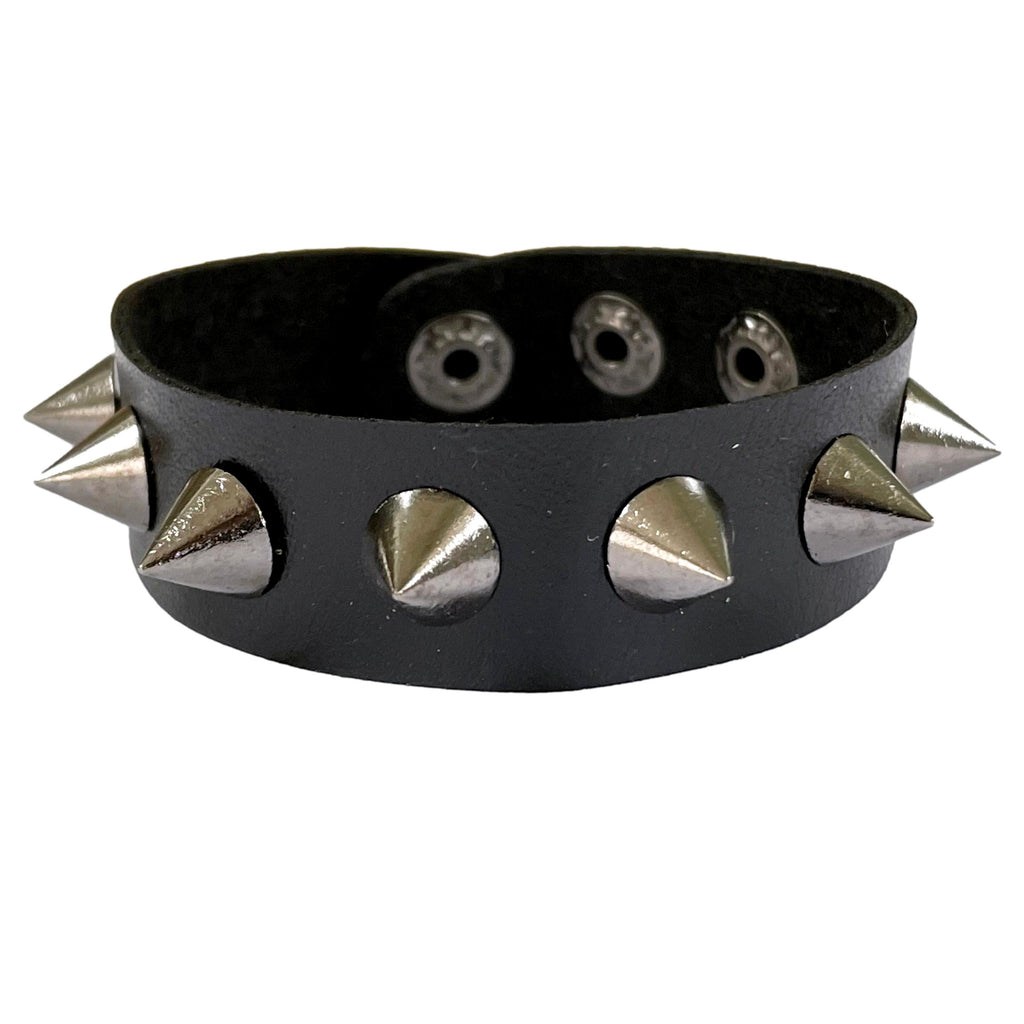 Amazon.com: Unisex Women Punk Bracelet Silver Spike Rivet Cone Leather Cuff  Wristband Best - Pink : Clothing, Shoes & Jewelry