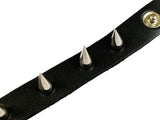 Black Chrome Spiked Studded Stud Wrist Cuff Bracelet