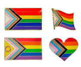 Progress Pride Flag Pin Badge LGBTQ Intersex Gay Lesbian Trans