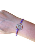 Pentagram Pendant Charm Thong Cord Goth Wish Bracelet