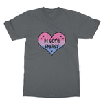 Bi Goth Energy LGBTQ Punk Bisexual Pride Heart Softstyle T-Shirt
