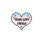 Trans Goth Energy LGBTQ Punk Transgender Pride Heart Sticker Kiss Cut