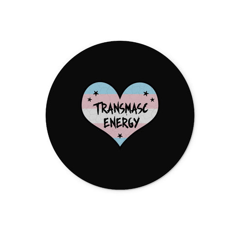 Transmasc Energy Trans Transgender Pride Heart Glass Chopping Board