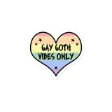 Gay Goth Vibes Only LGBTQ Punk Pride Heart Sticker