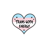Trans Goth Energy LGBTQ Punk Transgender Pride Heart Sticker Kiss Cut