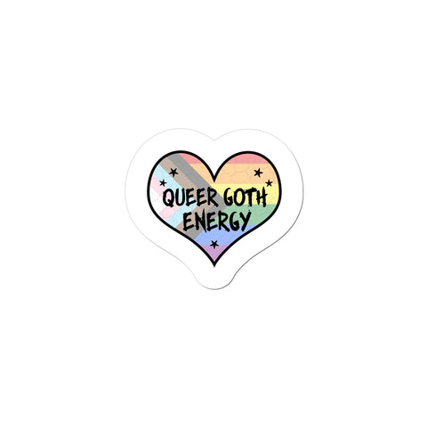 Queer Goth Energy LGBTQ Punk Pride Heart Sticker