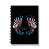 Trans Spread Your Wings Pride Flag Notebook
