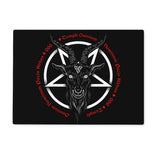 Baphomet 666 Goat Pentagram Glass Chopping Board