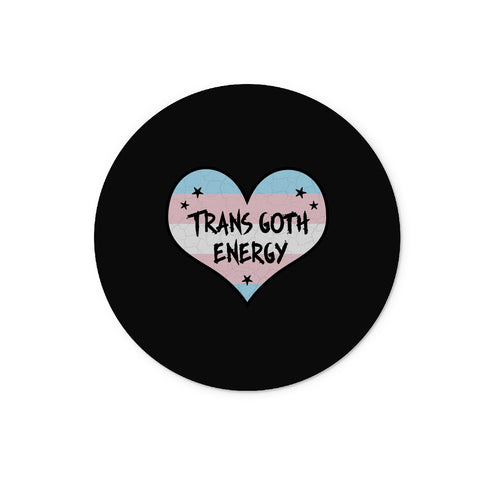 Trans Goth Energy LGBTQ Punk Transgender Pride Heart Glass Chopping Board