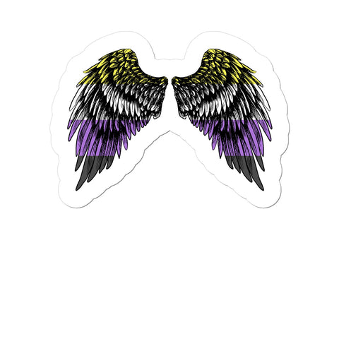 Spread Your Wings Non-Binary Kiss Cut Pride Sticker