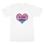 Bi Goth Energy LGBTQ Punk Bisexual Pride Heart Softstyle T-Shirt