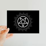 Glowing Pentagram Gothic Classic Postcard