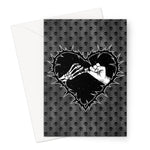 A Promise to the Dead Grey Patterned Greeting Card
