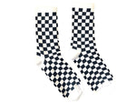 Checked Skater Socks Checkered Red Black White Pastel Sports Ribbed Punk