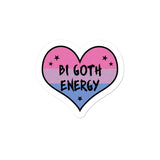 Bi Goth Energy LGBTQ Punk Bisexual Pride Heart Sticker