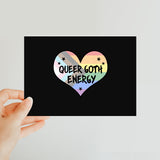 Queer Goth Energy LGBTQ Punk Pride Heart Classic Postcard