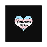 Transfemme Energy Trans Transgender Pride Heart Fine Art Print