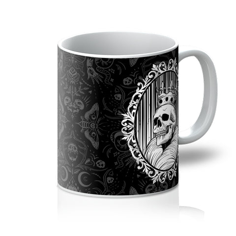 King and Queen Gothic Crowned Skull Cameo Mug
