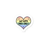 Gay Goth Vibes Only LGBTQ Punk Pride Heart Sticker