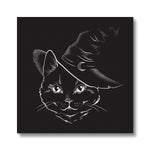 Black Witches Cat Goth Canvas