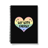 Gay Goth Energy LGBTQ Punk Pride Heart Notebook