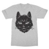 Black Cute Witches Cat Gothic Symbols Softstyle T-Shirt