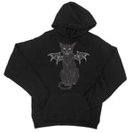 Black Witches Cat Hissing Pullover College Hoodie