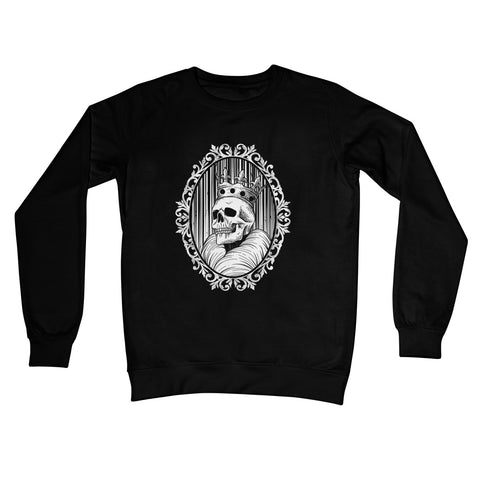 The King Gothic Crowned Skull Cameo Crew Neck Sweatshirt