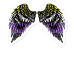 Spread Your Wings Non-Binary Kiss Cut Pride Sticker