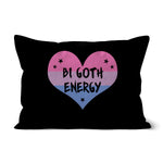 Bi Goth Energy LGBTQ Punk Bisexual Pride Heart Cushion