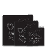 Black Witches Cat Goth Canvas