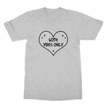 Goth Vibes Only Grey and Black Punk Heart Softstyle T-Shirt