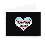 Transfemme Energy Trans Transgender Pride Heart Greeting Card