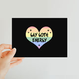Gay Goth Energy LGBTQ Punk Pride Heart Classic Postcard