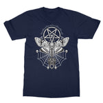 Deaths Head Hawk Moth Pentagram Black Softstyle T-Shirt