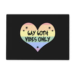 Gay Goth Vibes Only LGBTQ Punk Pride Heart Glass Chopping Board