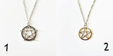 Pentagram Silver Gothic Satan Chain Pendant Necklace Goth Emo Satanist Devil