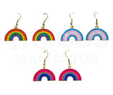 LGBT+ Gay Lesbian Bi Trans Rainbow Earrings Dangle LGBTQ