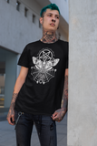 Deaths Head Hawk Moth Pentagram Black Softstyle T-Shirt